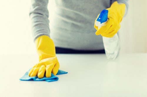 Commercial cleaning service for a Hampstead workplace corridor and meeting room