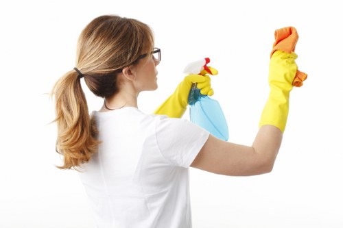 Window cleaning for a Hampstead business shopfront on a local high street