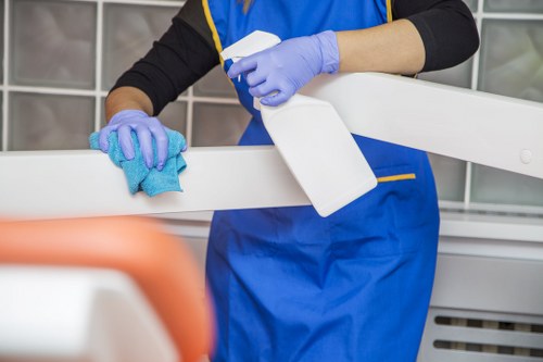 Deep carpet cleaning process in a Hampstead staircase area